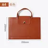 Bolsa de Documentos de Cuero Portátil A4, Bolsa para Archivos de Gran Capacidad, Bolsa de Documentos de Negocios, Bolso de Mano para Almacenamiento de Cuadernos de Oficina