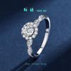 Anillo de moissanita de 50 quilates color D para mujer, diseño de nicho en plata S925, ligero, de lujo, para regalo de novia, confesión, propuesta, anillo de diamantes.