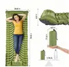 Colchoneta de camping inflable con bomba de pie, hecha de tela 40D Nylon TPU, impermeable y duradera. Tamaño individual/doble opcional, portátil para acampar al aire libre, senderismo y picnic.