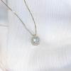 Nova moda coreana Coringa flash Diamante Quadrado colar clavícula Feminino Luxo leve estilo frio temperamento prata esterlina presente atacado