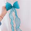Accesorio para Cabello Ponytail Coreano Pinza para Moño para Niñas con Lazo de Cinta Larga Trenza de Princesa Accesorio para el Cabello No Dañino Red de Gasa
