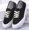 2024 Nova Primavera e Outono Lona Sapatos Femininos Slip-on Sapatos Preguiçosos Plataforma Casual Ins Style Sapatos Femininos Tênis All-match