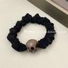 Otoño e Invierno banda para el cabello de bola con estampado de leopardo anillo de intestino delgado banda de goma plisada versátil alta elasticidad cuerda para el cabello de cola de caballo niña cuerda para el cabello de bola