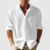 Outono 2026 Cruzamento de Fronteiras Masculina Cor Sólida Padrão Waffle Manga Longa Gola V Único Botão Moda Casual Camisa Streetwear Cardigan