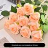 Simulação Rosa Dia dos Namorados Buquê de plástico Home Decoração Falsa Flor Sala de Estar Mesa de Jantar Flor Set Decoração Flor Seca