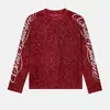 Estilo Europeo y Americano Moda de Calle Transfronteriza Estampado de Leopardo Estampado de Letras Moda Retro Nuevo Suéter de Cuello Redondo Camiseta