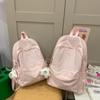 Mochila Leve Simples Cor Sólida Casual Versátil Estudante Universitário Bolsa de Aula Mochila Escolar Estilo Saídas Femininas Mochila Estudante Ensino Médio