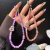 Cadena para Teléfono Móvil Calabaza de Zirconia para Atraer Riqueza y Seguridad, Cadena Colgante para Teléfono Móvil de Cuentas de Vidrio, Colgante de Alta Gama Estilo Chino, Llavero de Caja Sorpresa para Mujeres