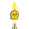 Nuevos accesorios decorativos de papelería de girasol inspiradores, cuentas, cuentas sueltas, cuentas quemadas de doble cara, cuentas de goma suave de PVC, abalorios