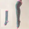 Calcetines Altos Rayados Europeos y Americanos Transfronterizos para Niños y Niñas, para Halloween, Navidad, Cosplay, hasta la Rodilla