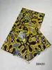 Tecido African Grand super wax 6 jardas Tecido Batik Africano Dourado Suave com Polvilhamento Tecido para Roupas Africanas