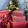Caja de regalo de Navidad caja de regalo caramelo caja de regalo de dibujos animados Nochebuena caja de manzana caja de embalaje de bufanda caja de papel al por mayor