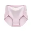 Shorts Triangle Feminino de Algodão Puro Antibacteriano Cintura Média-Alta Controle de Barriga Levanta Braços Grafeno Estudante Respirável Antibacteriano