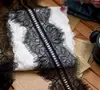 Tela de Borde de Encaje de pestañas de Doble Cara de 3 m de Largo para Decoración de Escote de Vestido, Borde de Encaje Bordado Hueco