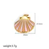 Nueva Moda Colgante de Concha con Goteo de Aceite Decoración de Perlas Accesorios Pulsera Collar Llavero Colgante Venta al por Mayor