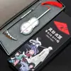 Periférico de Anime Naruto Conjunto de Armas Uchiha Madara Ventilador de Chama Foice Modelo Enfeites Artesanato de Metal Enfeites