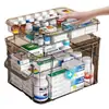 Caja de Medicamentos Caja de Almacenamiento Hogareña Portátil Caja Multicapa Versión Familiar Caja de Medicamentos Gran Capacidad Caja de Medicamentos Transparente Colección y Entrega