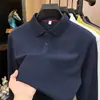 Camiseta de manga larga para hombre, doble cara, 100% algodón puro piqué, colección otoño 2026, color liso, casual y adecuada como capa base.; playera polo para hombre
