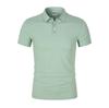 190g 40 Unidades Gelo Íon Cor Sólida Colarinho de Camisa Manga Curta Camisa Polo Logotipo Personalizado Estampado Uniforme de Classe Camisa Cultural Confortável