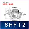 [Rolamento Zhongxing] Suporte de Suporte Horizontal para Haste Guia de Fio Assento de Fixação para Eixo Óptico Linear SHF
