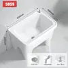 Fregadero de Cerámica para Fregona de Balcón, Cubeta para Fregona de Piso, Fregadero de Pie para Fregona Doméstica de Baño