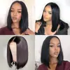 Peruca Bob 13x 4 Front Lace em estoque Cabelo Humano Liso Perucas Europeias e Americanas em estoque