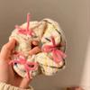 Estilo Ballet Cinta de lazo para fan de Barbie Banda para el pelo de intestino grueso Cuerda para el pelo floral estilo occidental Traje Cuerda para la cabeza Encaje de lunares