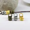 Cuentas espaciadoras de plata Xizang de aleación, cuentas espaciadoras de pluma con agujero grande, colgantes para collares, pulseras, accesorios de bricolaje para ropa al por mayor