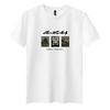 Lan Sheng Yi Camiseta de manga curta masculina gola redonda 2025 nova moda verão casual masculina estampada meia manga top T