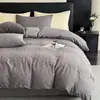 Conjunto de Roupa de Cama de Alta Qualidade Jacquard Cetim de Seda 100S Algodão de Fibra Longa Conjunto de Quatro Peças Luxo Leve Simples Capa de Edredom Puro Algodão Todo Algodão Universal para Quatro Estações
