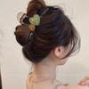 Pinza para el Cabello de Acrílico Color Gelatina de Temperamento con Forma de Corazón para la Parte Trasera de la Cabeza de Mujer Pinza Tiburón de Celebridad de Internet Pinza Grande Simple Pinza de Agarre