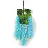 Flor de Glicina de Simulación Flores Colgantes de Techo para Interiores Decoración de Escena de Boda Flores de Glicina Decoración Suave para el Hogar Flores Decorativas de Seda