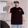 Ropa de Verano Nueva para Hombre Tallas Grandes Marca de Moda Algodón Puro Pesado Holgada Oversize Camiseta de Manga Corta Pulóver