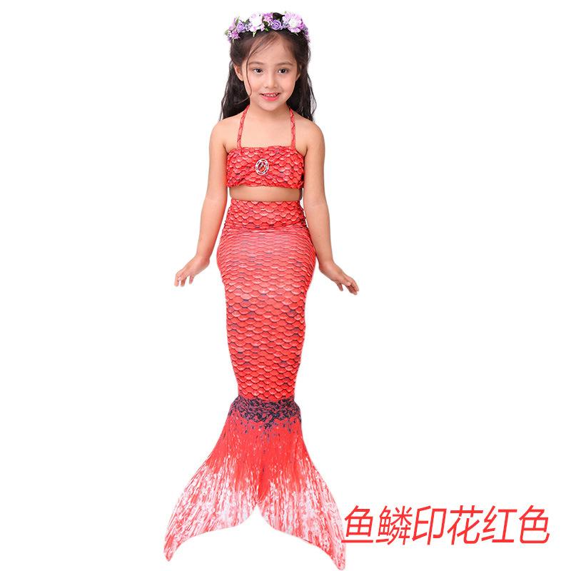 鱼鳞印花红色03