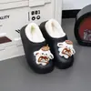 Chinelos de Algodão para Meninas com Cobertura no Calcanhar, Forrados com Pelúcia, Quentes, Outono/Inverno 2026, Chinelos Domésticos Infantis, Sapatos Pai-Filha, Antiderrapantes para Exterior, Sapatos de Algodão para Meninas