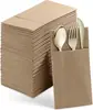 Juegos de Cuchillo y Tenedor Desechables de Alta Gama Transfronterizos, Servilletas de Papel Gruesas Libres de Polvo para Restaurantes Occidentales y Hoteles, Servilletas de Papel Libres de Polvo de Bolsillo