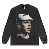 Sudadera con capucha y estampado de Eminem Hip Hop Americano Hip Hop Lavada Peso Pesado Algodón Puro Al por Mayor