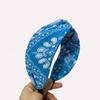 Diadema Versátil con Banda Ancha para Volumen Craneal Alto, Estilo Retro Patrón Paisley Banda Ancha para Madres para Cubrir Cabello Gris, Pinza para el Cabello para Mujeres
