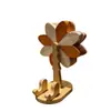 Tapete de Isolamento Térmico para Moinho de Vento, Tapete de Bambu e Madeira para Mesa de Jantar Anti-Queimadura e Resistente a Altas Temperaturas, Decoração Criativa, Tapete Dobrável para Panelas e Tapete para Copos