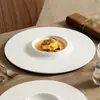 Factory de Liquidación Plato Sombrero de Paja Cerámico Lluvia de Meteoros Plato de Estilo Occidental de Gama Alta Plato para Pasta Plato de Servicio de Mesa para Restaurante