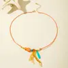 Colgante de Pez Coralino Imitación Tejido a Mano Personalizado Transfronterizo Europeo y Americano Accesorios de Collar Versátiles Creativos para Mujeres Verano