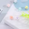 Suministro directo de fábrica DIY hecho a mano Nuevo 12 mm color plateado cuentas de flor de rosa en accesorios de joyería acrílica