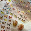 Yitu Adesivos de Unha Artística Borboleta Realista em Relevo Estilo Outono e Inverno Brilhante Popular Versátil Adesivos Decorativos de Imagem de Formiga Yt7259