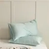 Funda de almohada de Tencel importado de alta gama para verano, color liso, 60 hilos, pieza individual 48cmx74cm, par de fundas de almohada de seda helada para uso doméstico