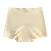 Calzoncillos bóxer sin costuras de seda de hielo de verano Ropa interior de cintura media para mujer Entrepierna antibacteriana extendida 10A de algodón puro Calzoncillos bóxer transpirables para mujer