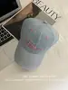 Gorra de Béisbol Bordada de Mezclilla Estilo Nuevo para Mujeres, Estilo Dulce Japonés, Gorra de Béisbol de Ala Ancha Corte Profundo de Alta Gama para Hombres, de Uso Diario, para Parejas, Moderna