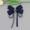 Nuevo Pasador de Pelo con Lazo de Diamante de Corazón Popular Transfronterizo Pasador de Pelo de Cinta Dulce Princesa Accesorios para Ropa Infantil Accesorios para el Cabello