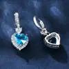 Venta Caliente Transfronteriza Platino Topa Corazón del Océano Diseño de Botón de Oreja Lujo Ligero Elegante Sentido de Alta Gama Pendientes Venta Caliente