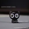 Llavero de Madera para Gatito Colgante Collar Palo de Rosa Tallado Caoba Estéreo Incrustado Cabeza de Gato Cadena para Teléfono Móvil Accesorios DIY