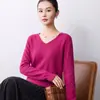 Nuevo Otoño 2026 Estilo OL Elegante Jersey de Terciopelo Andy de Cuello en V Regular Suéter de Punto para Mujer